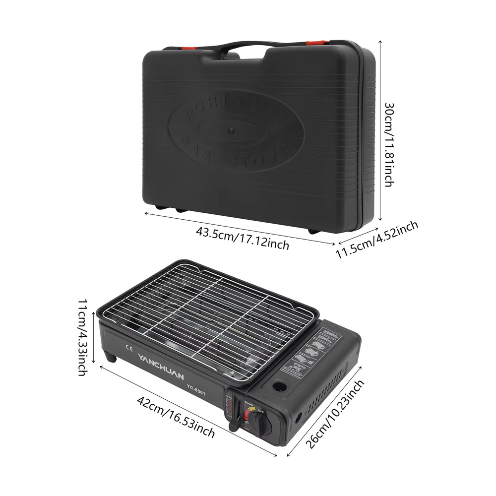2.2KW Portable LPG/Butane Gas Grill Stove Outdoor Camping BBQ Cooking Stove